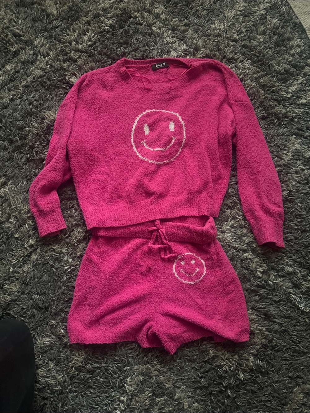 BiBi Hot Pink Smiley Face Set